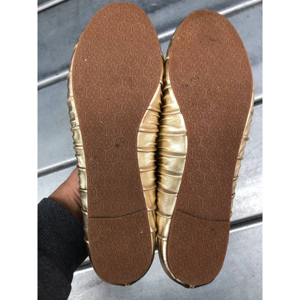 Lily Pulitzer Kristi Ballet Flats Womens 8M Gold Holidays Slip On - Picture 5 of 8